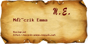 Móczik Emma névjegykártya